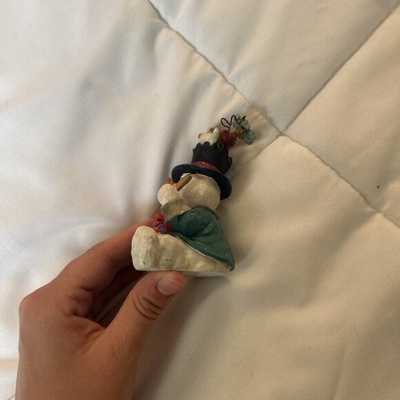 Vintage Snowman Doves Christmas Holiday Decor Decorations Winter - Picture 4 of 5